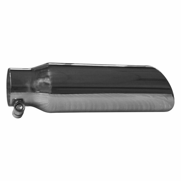 Speed Fx 2.5 in. Stainless Steel Rolled Edge Angle Cut Bolt-On Polished Exhaust Tip S73-204S